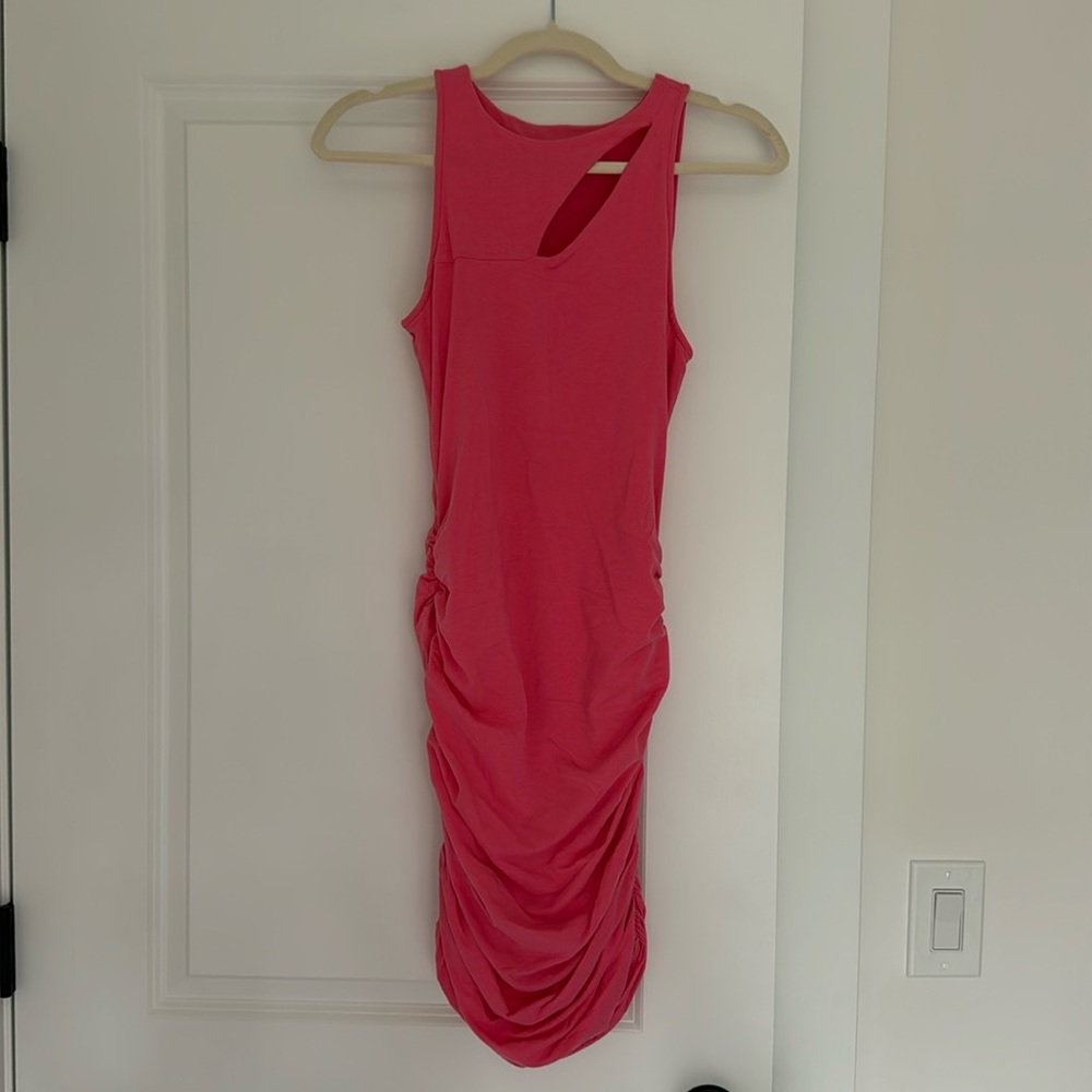 Express - Pink - XS ruched bodycon dress